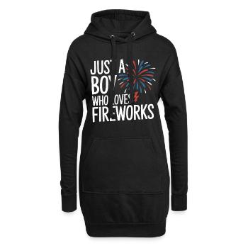 Pyrotechnie Feux d’artifice Pyrotechnie - Sweat-shirt à capuche long Femme - noir - Devant