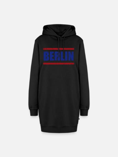 Berlin - Hoodie-Kleid - Schwarz
