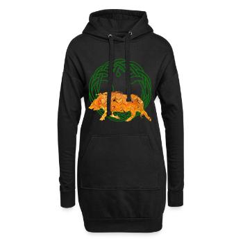 eber gullinborsti e 266 - Hoodie-Kleid - Schwarz - Vorne