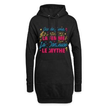 grande soeur la femme danseuse le mythe la légende - Sweat-shirt à capuche long Femme - noir - Devant