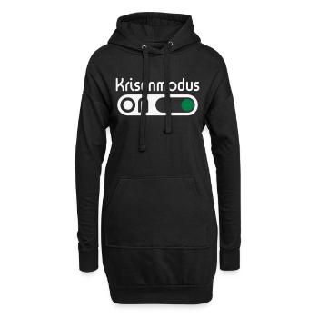 Krisenmodus On (Neg) - Hoodie-Kleid - Schwarz - Vorne