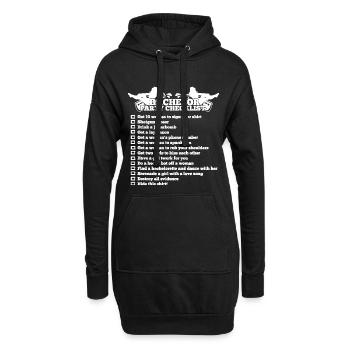 Bachelor Party Checklist Shirt - Funny Groom Shirt - Hoodie-Kleid - Schwarz - Vorne