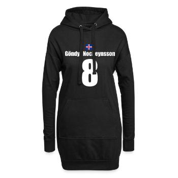 Lustiges Team Junggesellenabschied Nummer 8 - Hoodie-Kleid - Schwarz - Vorne