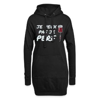 Ich kann nicht perf, Krankenschwester Humor Geschenkidee - Hoodie-Kleid - Schwarz - Vorne