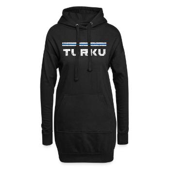 Turku Vintage - Hoodie-Kleid - Schwarz - Vorne
