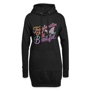 Schmetterling Monarchfalter Bunt Schmetterlinge - Hoodie-Kleid - Schwarz - Vorne