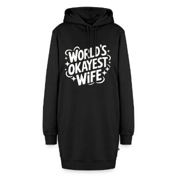 Frau Ehefrau Partnerin Familie Verheiratet - Hoodie-Kleid - Schwarz - Vorne