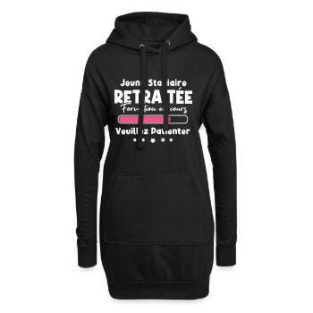 Jeune stagiaire retraitée formation en cours - Sweat-shirt à capuche long Femme - noir - Devant