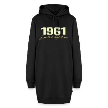 1961 Édition Limitée - 1961 Cadeau D'anniversaire - Sweat-shirt à capuche long Femme - noir - Devant