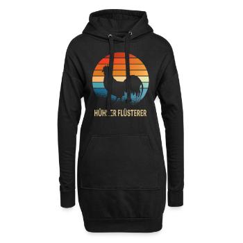 Hühnerflüsterer Huhn Landwirt Hühner Geschenkidee - Hoodie-Kleid - Schwarz - Vorne