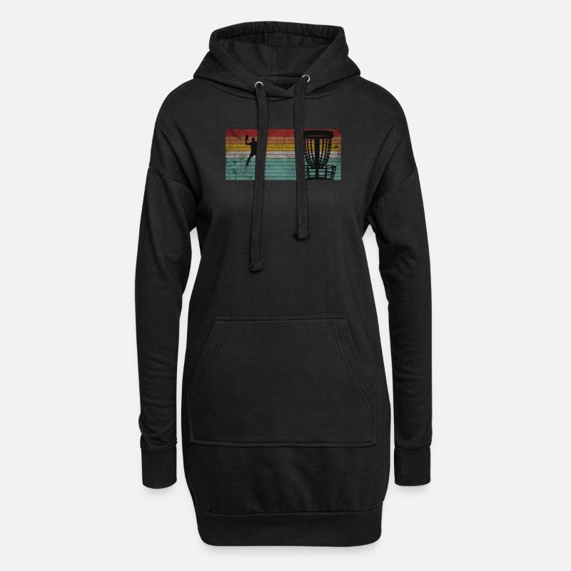 Disc Golf Lustiger Discgolf Spruch Discgolfer - Hoodie-Kleid - Schwarz