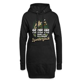 Motorsäge Förster Holzfäller - Hoodie-Kleid - Schwarz - Vorne