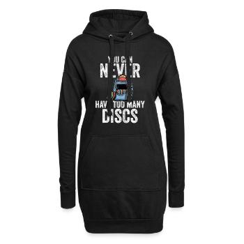 Disc Golf Lustiger Discgolf Spruch Discgolfer - Hoodie-Kleid - Schwarz - Vorne
