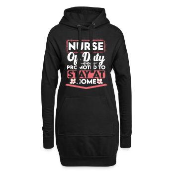 Unité de soins intensifs de retraite infirmière - Sweat-shirt à capuche long Femme - noir - Devant