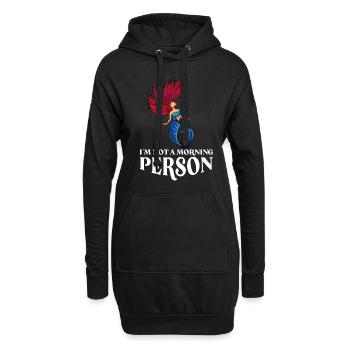 Meerjungfrau - Hoodie-Kleid - Schwarz - Vorne