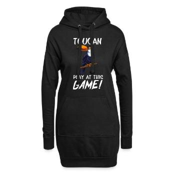 Oiseau toucan - Sweat-shirt à capuche long Femme - noir - Devant