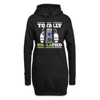 Koala Bär Australischer Koalafied - Hoodie-Kleid - Schwarz - Vorne
