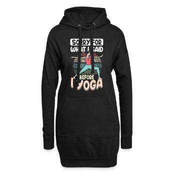 Méditation Zen Mindfulness Spirituelle Yogi - Sweat-shirt à capuche long Femme - noir - Devant