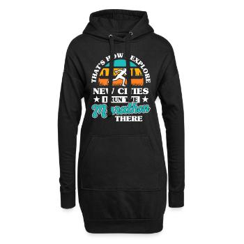 Marathon Wettbewerb Sport Ultramarathon Schlacht - Hoodie-Kleid - Schwarz - Vorne