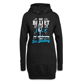 Patinage artistique Patinage sur glace - Sweat-shirt à capuche long Femme - noir - Devant
