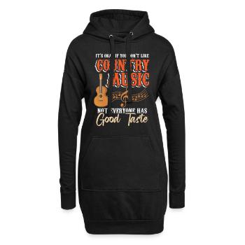 Gitarre Folk Songs Western Musik Fan - Hoodie-Kleid - Schwarz - Vorne