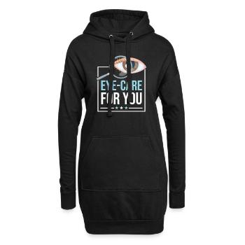 Optometrie Augenarzt - Hoodie-Kleid - Schwarz - Vorne