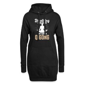 Qigong Chinesische Kampfkunst Gung China Qi Go - Hoodie-Kleid - Schwarz - Vorne