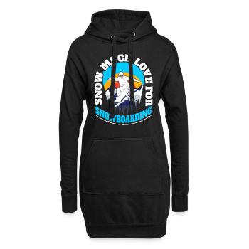 Snowboard Snowboarding Snowboarder - Sweat-shirt à capuche long Femme - noir - Devant