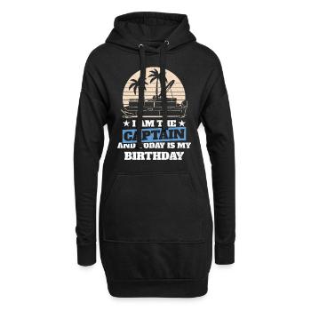 Bootfahren Kahn Pontoon Kapitän Geburtstag - Hoodie-Kleid - Schwarz - Vorne