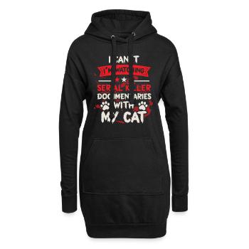 Dokumentarfilm Kitty Cat Lover - Hoodie-Kleid - Schwarz - Vorne