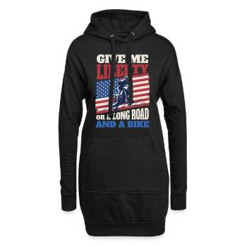 Flagge Motocross Dirt Bike - Hoodie-Kleid - Schwarz - Vorne