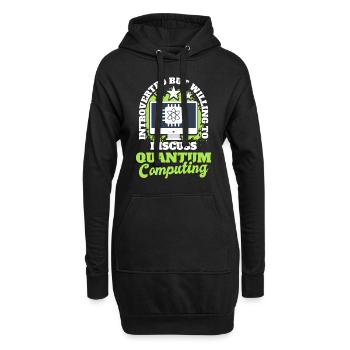Quantencomputer Quantenmechanik - Hoodie-Kleid - Schwarz - Vorne