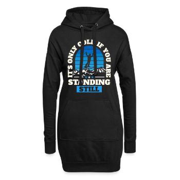 Skitourengehen Skifahren - Hoodie-Kleid - Schwarz - Vorne