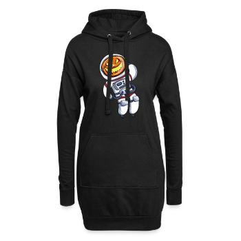 Tête de citrouille de l’astronaute - Sweat-shirt à capuche long Femme - noir - Devant