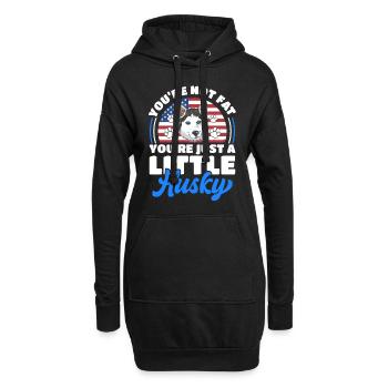 Flag Chiens de traîneau Pet Puppy Dog Love - Sweat-shirt à capuche long Femme - noir - Devant