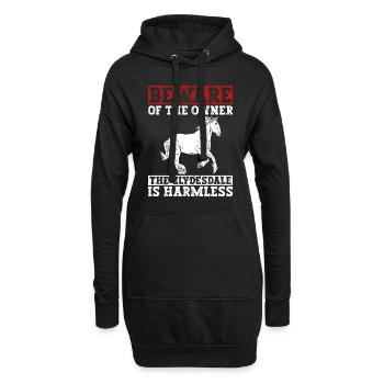 Clydesdale Reiter Pferd - Sweat-shirt à capuche long Femme - noir - Devant