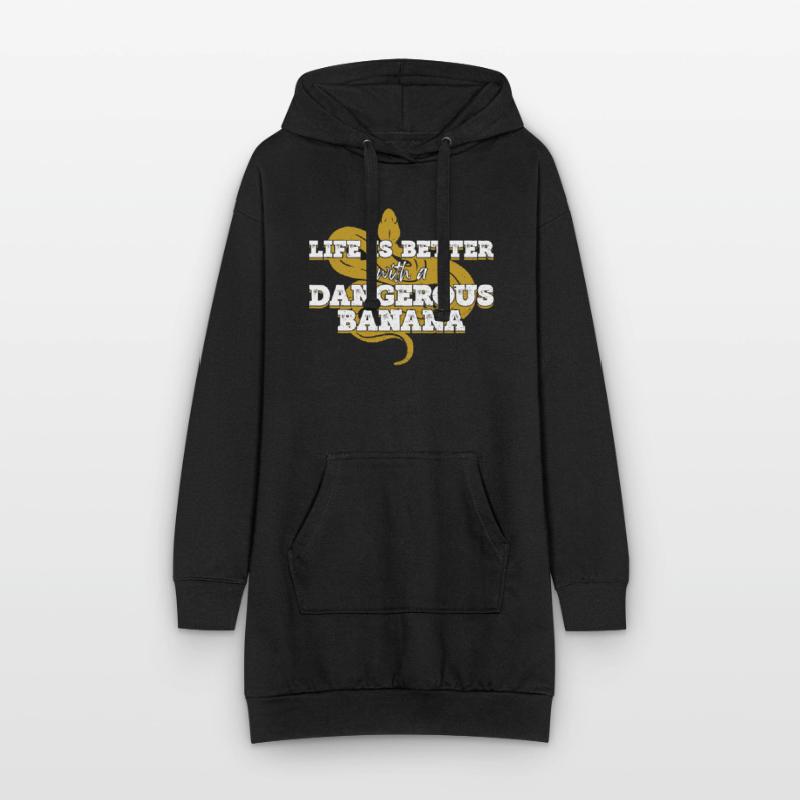 Boule de banane Python Königspython Sweat-shirt à capuche long Femme