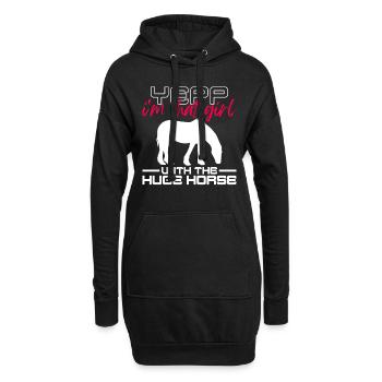 Clydesdale fille Pferdenärrin - Sweat-shirt à capuche long Femme - noir - Devant