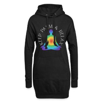 Reiki Meister Für Energie - Sweat-shirt à capuche long Femme - noir - Devant