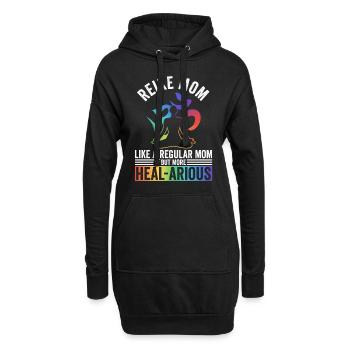 Reiki Mutter Energieheilerin Mama - Sweat-shirt à capuche long Femme - noir - Devant