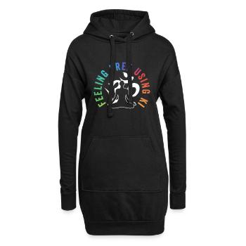 Reiki Meister Und Reike Praktizierender - Hoodie-Kleid - Schwarz - Vorne