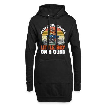 Quad Junge Quadfahrer Genre - Sweat-shirt à capuche long Femme - noir - Devant