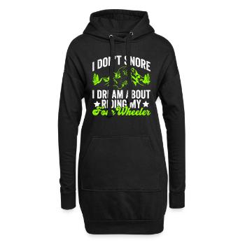 Quad Quadfahrer - Sweat-shirt à capuche long Femme - noir - Devant
