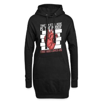 Herztransplantations Herz OP Herzoperation - Sweat-shirt à capuche long Femme - noir - Devant
