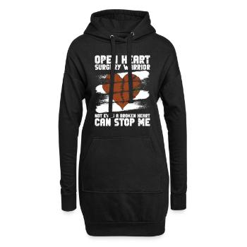 Herz Opération Herzoperation OP - Sweat-shirt à capuche long Femme - noir - Devant