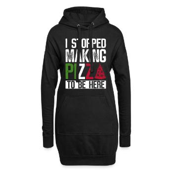 Pizza Pizzabäcker Pizzaolo - Sweat-shirt à capuche long Femme - noir - Devant