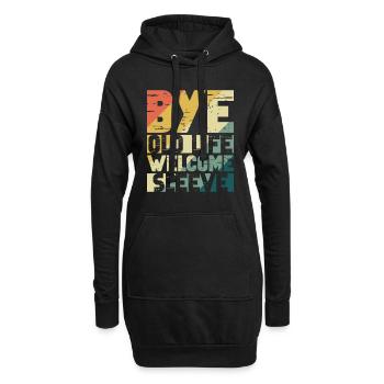 Magenbypass Bypass Gewichtsverlustchirurgie - Hoodie-Kleid - Schwarz - Vorne