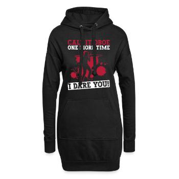 Fagott Fagottspieler - Hoodie-Kleid - Schwarz - Vorne