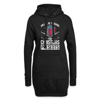 Und Weihnachtsbassonist Basson Reed - Hoodie-Kleid - Schwarz - Vorne