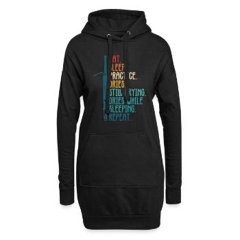 Fagott Rohrblatt Und Orchester Holzbläser - Sweat-shirt à capuche long Femme - noir - Devant